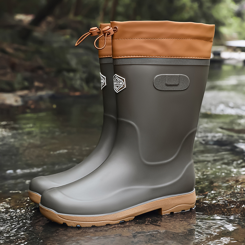 Fishing Boots - Мужские высокие повседневные резиновые ботинки для