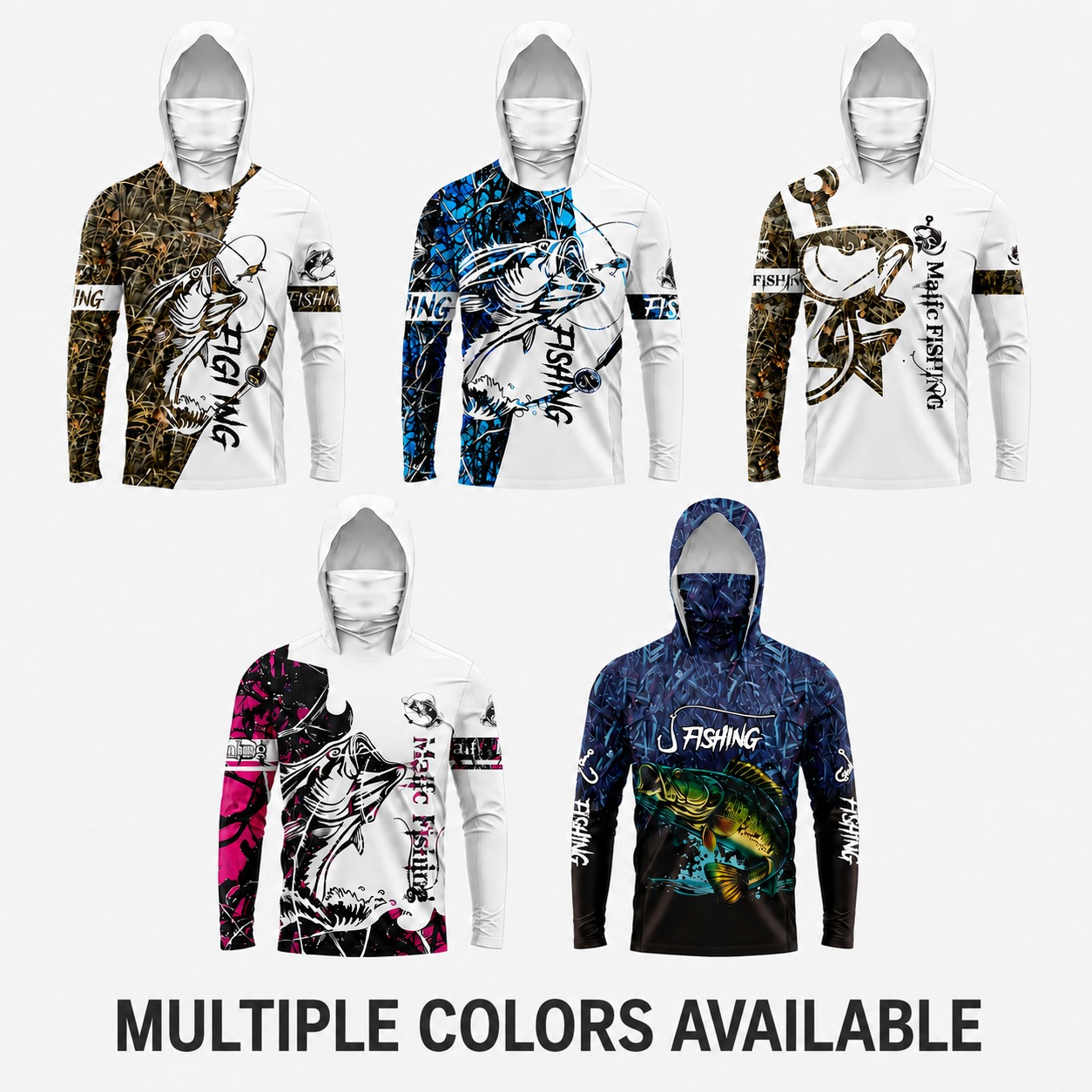 Fishing Shirt Uv Protection - MALFC 1PC Мужская рубашка с капюшоном