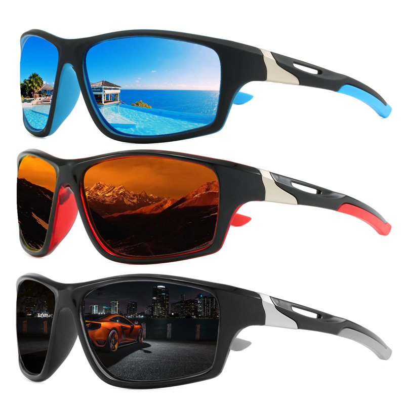 Fishing Sunglasses Polarized - 1 шт./3 шт. квадратные спортивные солнцезащитные