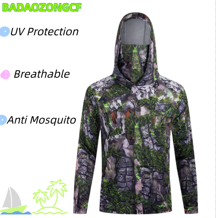 Fishing Shirt Uv Protection - Рыболовные рубашки с капюшоном для мужчин,
